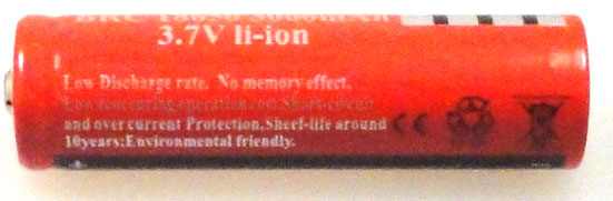 Bat18650: Lithium Ion 18650 Rechargeable 3.7V Battery