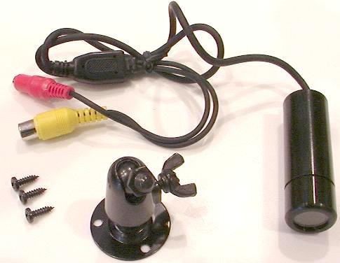 XNiteCam715: X-Nite Mini Lipstick/Bullet 1.0 Lux B&W Camera with 715nm filter. 9-12VDC