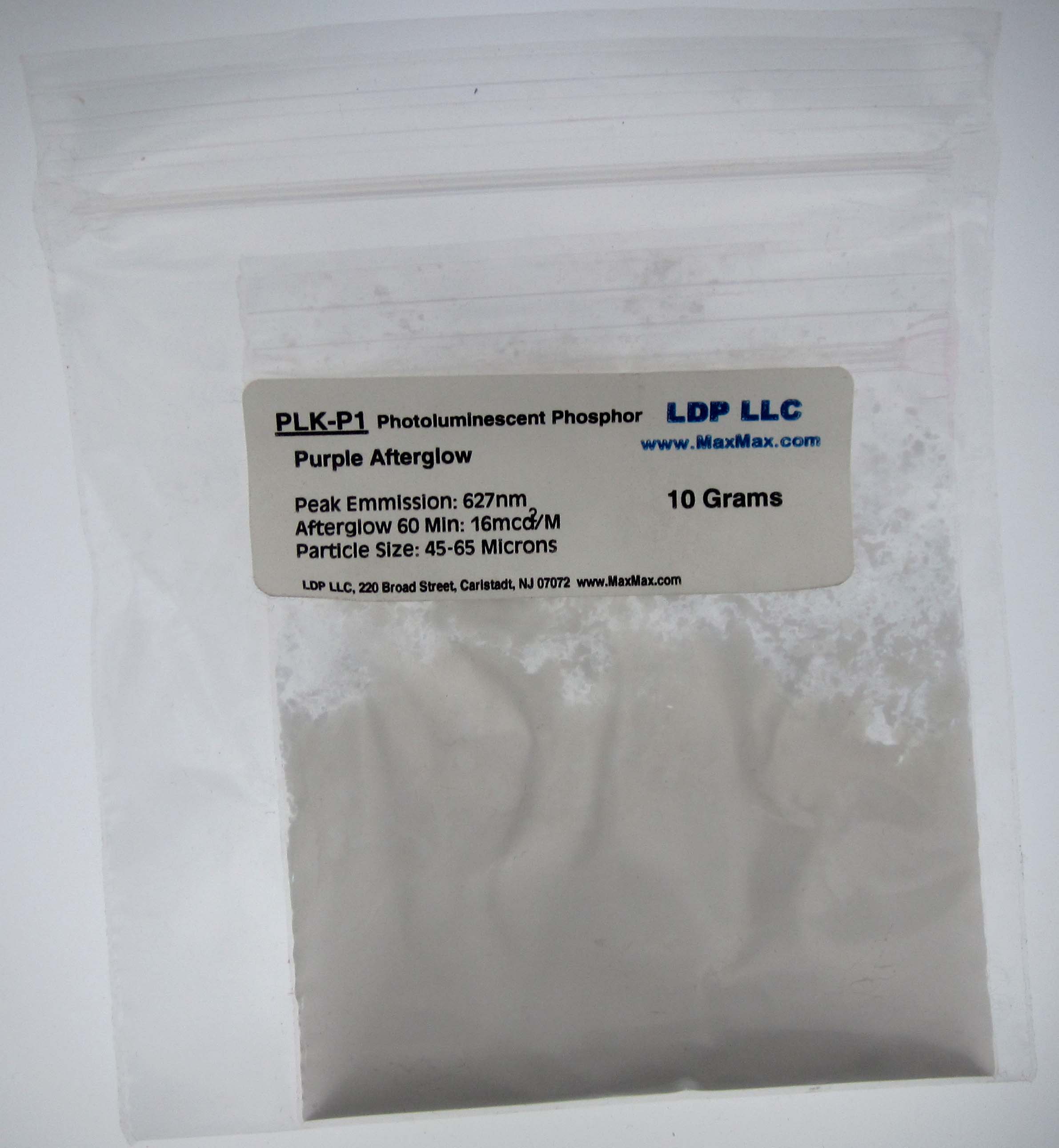 PLK-P1: Photoluminescent Phosphor - Purple. 45-65 Micron, 10 Grams