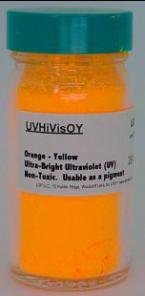 UVHiVisOY: 26 Grams Ultraviolet (UV) High Visibililty Orange Yellow Powder