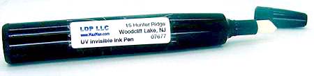 UVInkPenLg: UV Invisible Blue Ink Jumbo Marking Pen