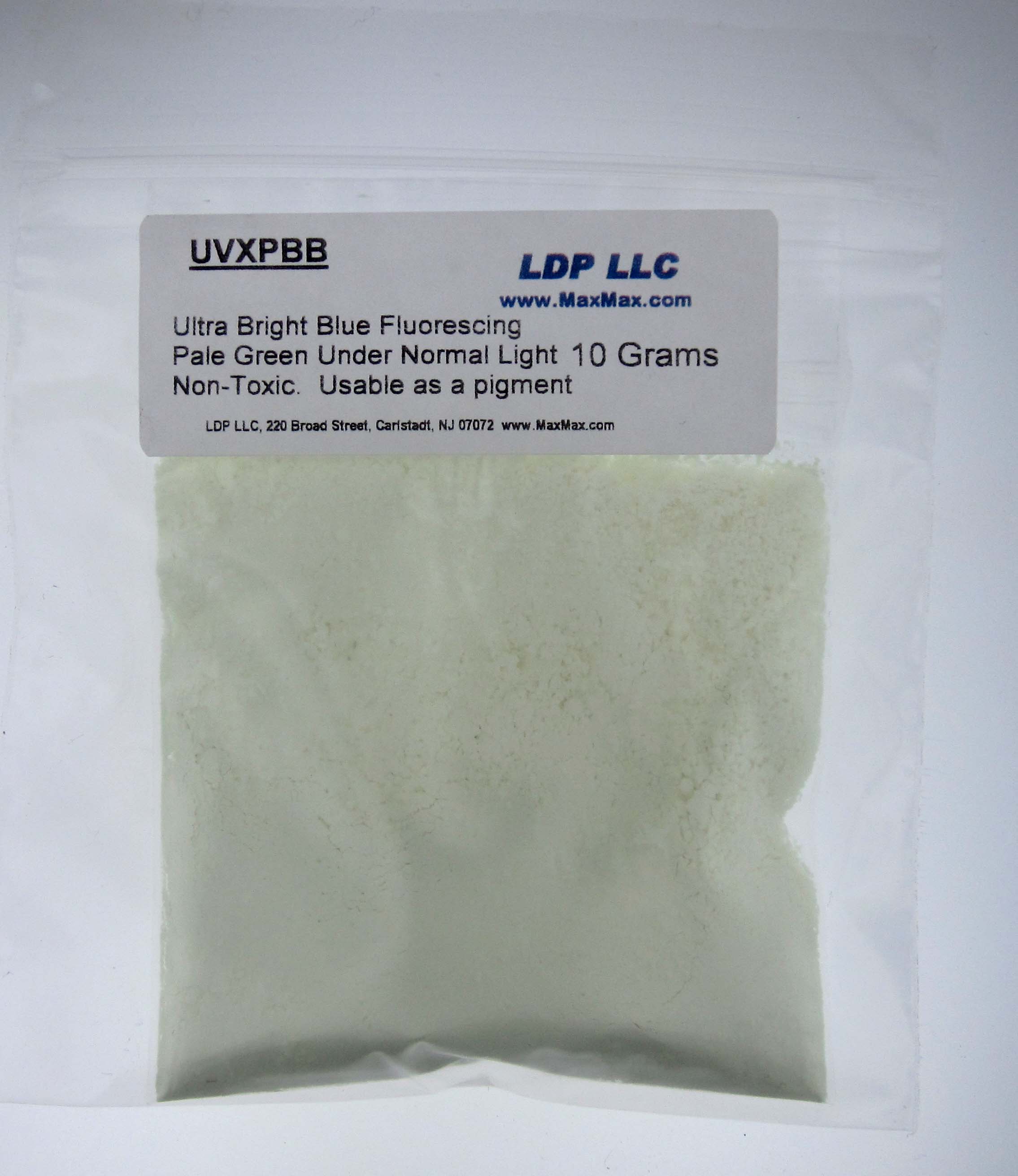 UVXPBB: 10 Grams Toluene Soluble Ultraviolet (UV) Ultra-Bright Blue/White Powder