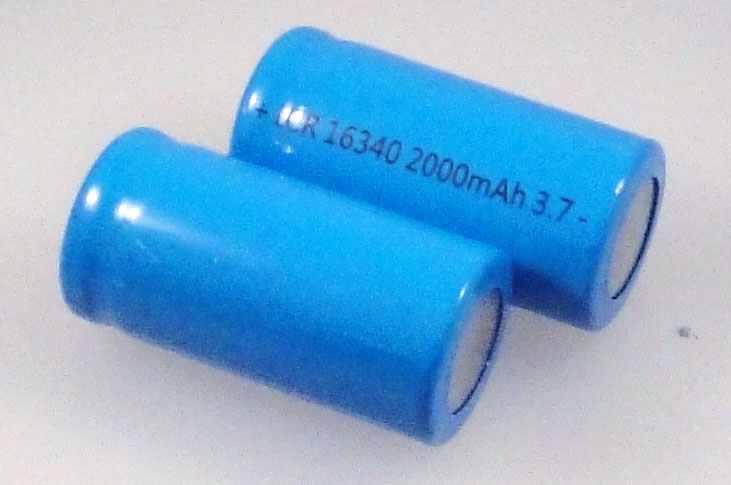 Bat16340: Lithium Ion 16340 Rechargeable 3.7V Battery
