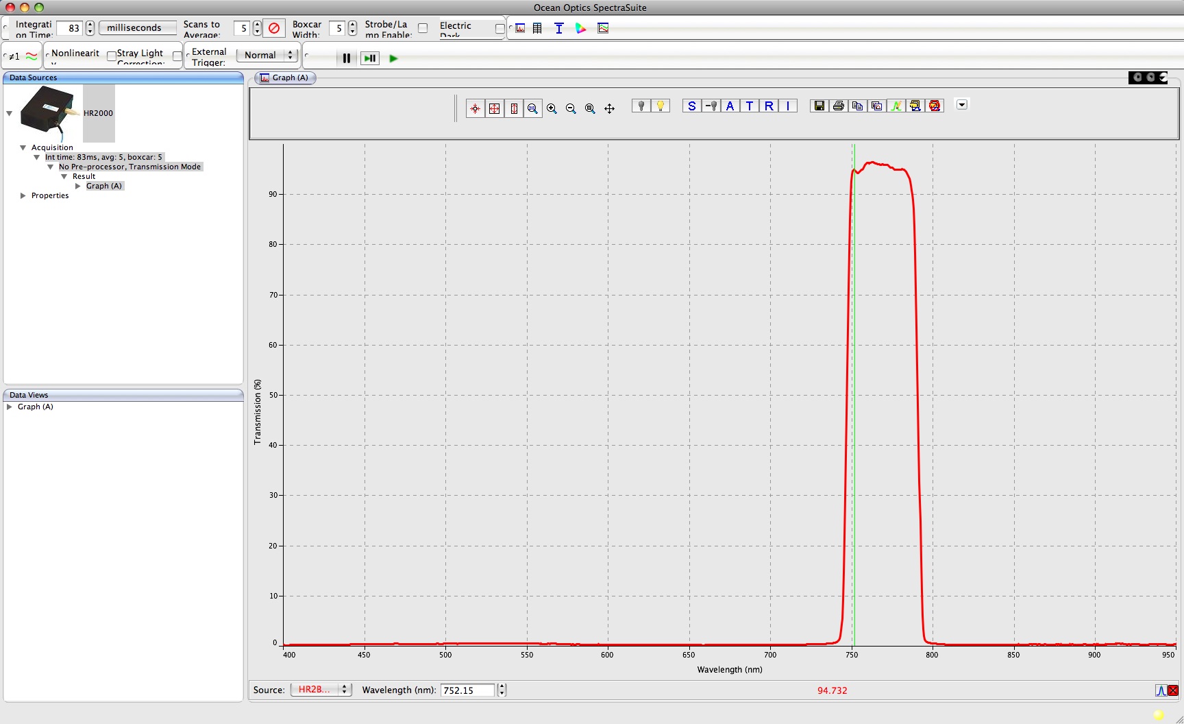 XNite769-45-25: 769nm CWL 45nm Bandwidth Filter in 25mm Diameter